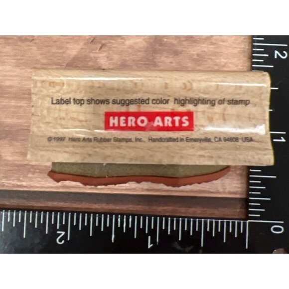 1997 Buttons & Patches Wood Mounted Rubber Stamp Hero Arts C1159 Sewing - Picture 4 of 4